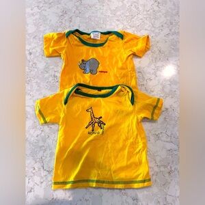 Kenya - kids Yellow Animal Print T-Shirts